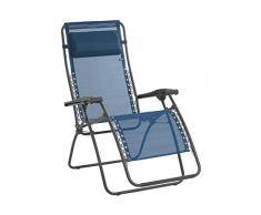 Lafuma Sedia a sdraio, Pieghevole e regolabile, Sospensione a lacci, RSXA, Batyline, Blu, LFM2034-8547