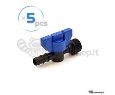 WaterShop 18560-2-B-U 5 Pz. Valvola per Irrigazione Tubo ø 20x1/2 Maschio, Blu