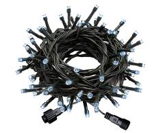 WeRChristmas WRC-8672 - Striscia Luminosa con 100 LED, a Basso voltaggio, Colore: Bianco Brillante