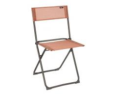 Lafuma Sedia pieghevole compatta, Terrazza, balcone e giardino, Balcony, Batyline, Colore: Terracotta, LFM2600-8899