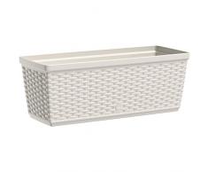 Emsa 515021 Fioriera Casa Mesh per il balcone (lunghezza: 50 cm, sistema di autoirrigazione) Bianco