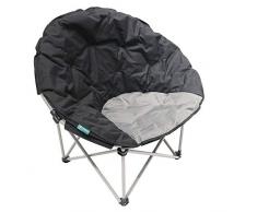 Homecall Poltrona pieghevole da campeggio colore nero/grigio