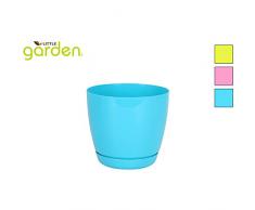 Little Garden 42444 - Vaso con piattino, 16 cm, 3 colori assortiti