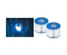 Intex 28503 Luce a LED Multi-Color con Batteria per Bubble Spa & Intex Cartuccia per Spa, Bianco, 15.24x10.8x10.8 cm (Pack of 2)