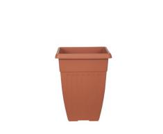 Whitefurze G07H32 Athens - Vaso da Fiori Quadrato, Alto, 32 cm, Colore Terracotta