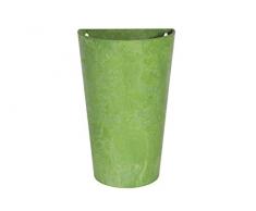 Artstone Vaso da fiori Oggetto da parete Claire, resistente al gelo e leggero, Verde limone, 30x18x49cm