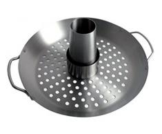 Dolcevita BBQ ADSPO Supporto di Cottura per Pollo alla Griglia per Barbecue, Argento, 36x36x14 cm