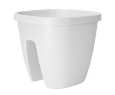 Emsa 515.015 ringhiera pentola City, Bianco, 30 x 30 x 26 cm (impianto di irrigazione Aqua Plus Resistente ai Raggi UV, Resistente al Gelo, Made in Germany)