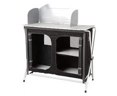 KitGarden – Armadio da campeggio con paravento, 88 x 47 x 80 cm, colore: nero