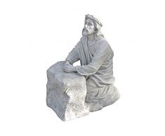 Design Toscano KY1342 Scultura Gesù nel Giardino di Getsemani, off Bianco, 45.5x30.5x59.5 cm
