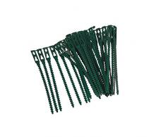 Xclou Pianta di collegamento in verde, fiore di collegamento 40 pezzi, pianta clip 22 cm, in plastica Binder resistente agli agenti atmosferici, piante di anbinder per giardino & fiori, pianta KLAMMER