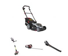 Sprint Rasaerba 440P18V a 2X 18V (36V) agli Ioni di Litio, Larghezza Taglio 44cm + Decespugliatore 18GT, Solo Corpo Macchina + Tagliasiepi 18HT a Batteria 18V +Soffiatore 18LB velocità Aria 225 km/h