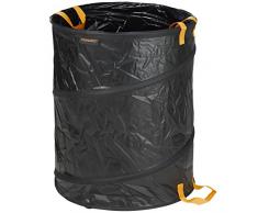 Fiskars Sacco da giardino PopUp con maniglie, Capacità: 172 litri, Nero/Arancione, Solid, 1015647