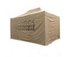 AIRWAVE - Gazebo Essential Pop Up con Lati Impermeabili, 3 x 4,5 m, Colore: Beige