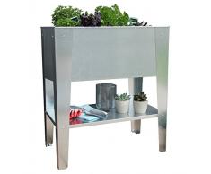 Geiger Metallbau BioDesign letto rialzato Palatino 70x40x80 cm con vasca di semina molto profonda