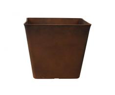 Fioriera TS, fioriera Cera-Mix Sara, resistenti al gelo e leggeri, ruggine, 31x31x27 cm, 136636