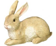 Design Toscano QM200861 Statua Coniglio da Giardino Sdraiato Bashful, Il Coniglietto, 25.5x12.5x18 cm