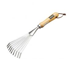 Siena Garden 18.0019.11, Rastrello Piccolo ClassicLine, Acciaio Inox con Manico in Legno di Frassino