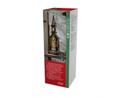 Konstsmide - Lanterna LED a Forma di Palla di Neve Chiesa con Coro, riempita dAcqua, per Uso Interno (IP20), Funzionamento a Batteria: 3 x C 1,5 V (escl.) Lanterna Natalizia 1 diodi Bianco Caldo.