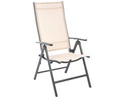 Ultranatura Korfu Sedia Pieghevole in Alluminio, Beige