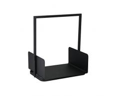 Kamino-Flam 125402 Portalegna per Camini in Acciaio Inossidabile, Nero, 40,5x30x47 cm