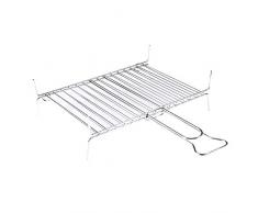 Griglia barbecue, Graticola, 19 barre verticali, a conchiglia, acciaio, 35x40