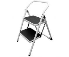 Homelux 710055 - Sgabello in Acciaio, 2 gradini, Pieghevole