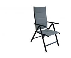 Chillvert KCH160 - Poltrona posizioni in alluminio textilene Sicilia 55 x 68 x 104 cm