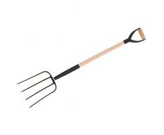Silverline GT21 Rastrello per concimazione, con impugnatura di metallo e legno a forma di YD, lungo 1100 mm