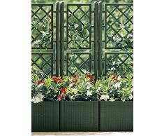 Stefanplast Stf702 Fioriera Deluxe con Spalliera, Verde
