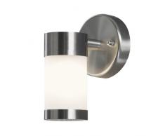 Konstsmide 7593-000 Modena Lampada da Parete, BxPxH 6x9x16 cm, 1 x 25 cm, IP44, in Acciaio Inox