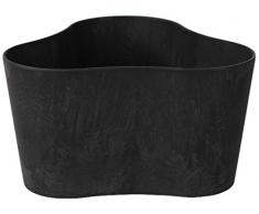 Artstone Vaso da fiori, per piante trio Claire, resistente al gelo e leggero, Nero, 20x11cm