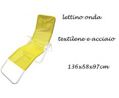 lettino sdraio mare, onda, giallo, 136x58x97
