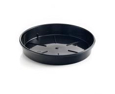 Teraplast Plato Colour 24cm Sottovaso, Nero
