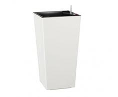 Dehner plastica pentola Elise con sistema di irrigazione automatica, ca. 36 x 20 x 20 cm, colore: bianco