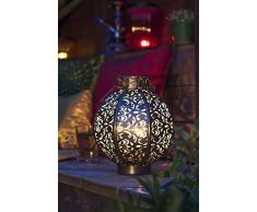 La Hacienda Moroccco Globe - Lanterna Media per Esterni, Colore: Argento