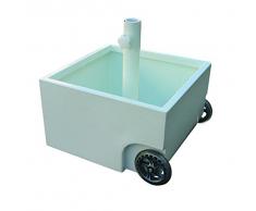 Eclisss Fiore Base Fioriera in Acciaio, Bianco, 45 x 45 x 26 cm