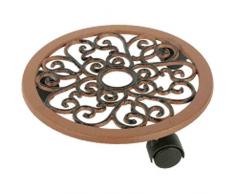 Siena Garden Pflanzenroller Carrello per Piante, Marrone