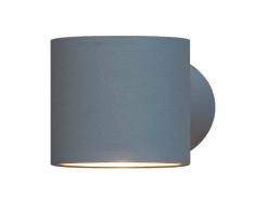 Konstsmide 7342-300 Esterni Modena Rotonda, 1 Lampada da Parete GU9 Max da 25 W, Lente in Vetro Trasparente, in Alluminio, IP44, Colore: Grigio