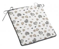 Best Cuscino per Sedia con Lacci, Multicolore, 40 x 40 x 3 cm, 4411771