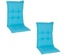 beo AU 22 Napoli HL Saumauflage Piacevole Sedia Comfort di Seduta, Circa 120 x 52 cm, Spessore di 7 cm, Turchese