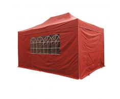 AIRWAVE - Gazebo Essential Pop Up con Lati Impermeabili, 3 x 4,5 m, Colore: Rosso