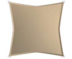 Windhager Tenda SunSail Riviera, Quadrat 3,6 x 3,6 m, Protezione UV, idrofoba, Resistente alle intemperie, Kaki, 10889