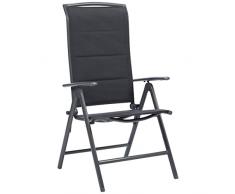 Ultranatura Korfu Plus Sedia Pieghevole in Alluminio, Grigio