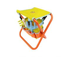 Bella & Ben - Sgabello da Giardino, Borsa degli Attrezzi e Set di Attrezzi, Colori Vivaci Misti