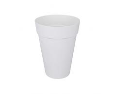 Elho Loft Urban Round High Vaso da Giardino, Bianco, 42.1x42.1x56.4 cm