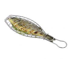 Küchenprofi 1066082800 Pinza da Barbecue per Pesce, Acciaio Inossidabile, Argento, 43 x 29 x 12 cm