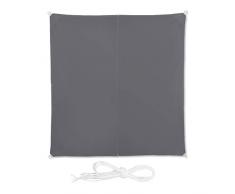 Relaxdays - Tenda Parasole Quadrata, Idrorepellente, Protezione UV con Lacci, Balconcino per Balcone, Larghezza 3 x 3 m, Colore: Grigio