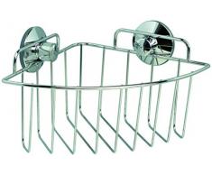 King Home MENSOLA ANGOLARE con Ventose, Cromato