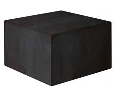 Beeo B106 Quadrato 126 cm x 126 cm x 74 cm (Lunghezza x Larghezza x Altezza) – Set di cubo da Giardino in Rattan, Impermeabile, Telo Protettivo in Tessuto Oxford, Nero, 210D